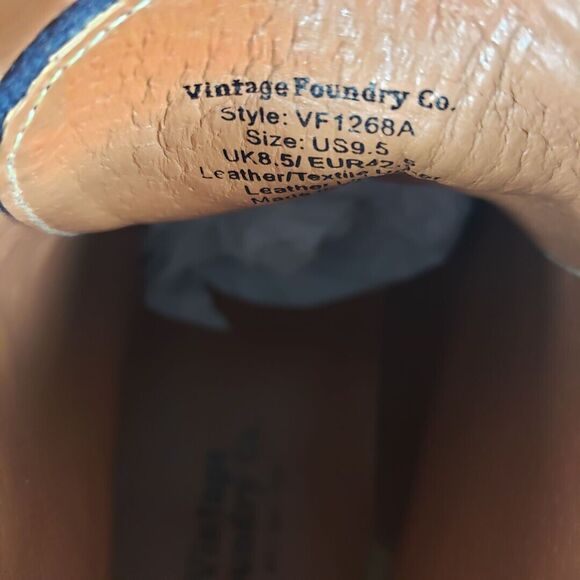 Vintage Foundry Co Boots Mens 9.5 M Blue & Tan Remingto Lace Up Chukka - Picture 9 of 12